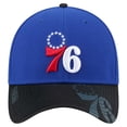 thumbnail image 2 of Men's New Era Royal/Black Philadelphia 76ers Sport Night Visor Hit 39THIRTY Flex Hat, 2 of 6