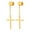 Gold, variant on BadPiggies Men's Hypoallergenic Stainless Steel Cross Earrings Drop Dangle Hoop Cross Pendant Earring (Gold)