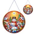 thumbnail image 1 of Colgantes Artísticos Cgtredaw Con Diamantes Imitación Forma Especial Navidad Muñeco Nieve, 1 of 9