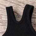 thumbnail image 5 of Xudanell Girls Athletic Shirts One Shoulder Racerback Crop Sleeveless Toddler Kids Top for Ballet Gymnastics Activewear Black 18-24 Months, 5 of 6