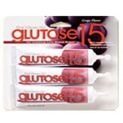 Glutose 15 Gm Oral Glucose Gel, One Dose Tube With Grape Flavor - 3 Ea, 6 Pack