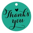 thumbnail image 1 of 100 PCS Personalized Thank You Hang Tags Custom Wedding Favors Gift Circle Paper Tags, 1 of 1