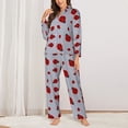 thumbnail image 2 of Fotbe Ladybug Conjunto de Pijama de Manga Larga para Mujer con Estampado, Ropa de Dormir de 2 Piezas, Conjunto de Casa Suave y Cómodo con Bolsillos-Large, 2 of 7