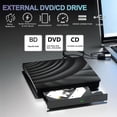 thumbnail image 2 of External Blu-Ray Optical Drive USB 3.0 Portable 3D Combo Reader CD DVD Player Burner, 2 of 5