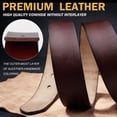 thumbnail image 5 of JingHao Mens Belt Big and Tall 30"-65",Genuine Leather Belts for Men,Casual Work Dress Jeans Belt,Black Brown Width 1.45(44"-46"/Belt Length 135cm, Coffee), 5 of 7