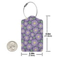thumbnail image 4 of Sikiie Daisies Flowers Luggage Tag for Suitcase Leather Baggage Tag with Stainless Steel Loop Privacy Cover for Women Men Girls-4 PCS, 4 of 5