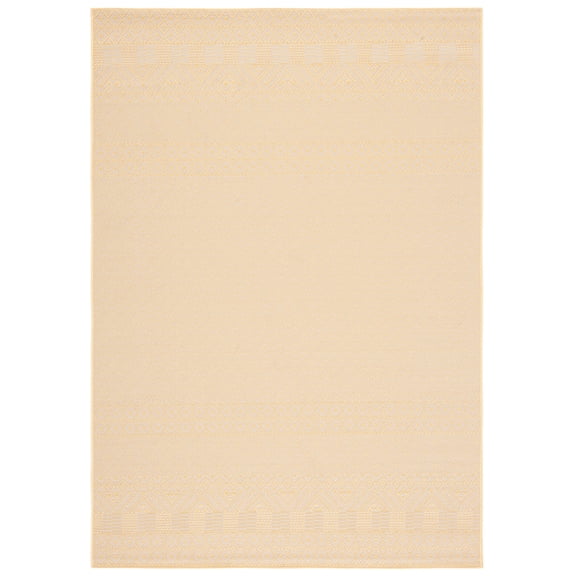 Safavieh Courtyard Naomi Geometric Indoor/Outdoor Area Rug, Gold/Beige, 6'7" x 9'6"