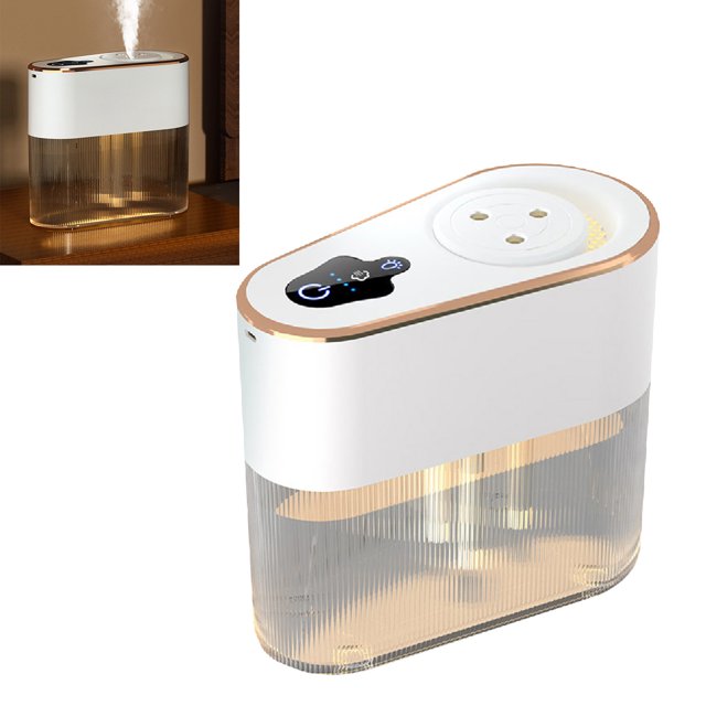 Haofy Humidificador de Aire Con Triple Pulverizació de Gran Capacidad de 2,2 L, Difusor de Con Carga USB para El Hogar, Dormitorio, FuncionAmiento Silencioso, Alta Salida