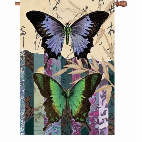 Premier House Size Flag - Asian Butterflies