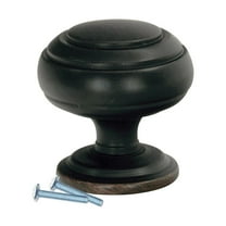 Classic Round Ring Brushed Oil-Rubbed Bronze Cabinet Hardware Knob, 1-1/4 Inch Diameter