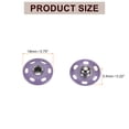 thumbnail image 2 of Uxcell 5 Set Sew-on Snap Buttons 19mm Metal Snap Fastener Buttons, Light Purple, 2 of 7