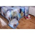 thumbnail image 6 of DaDa Bedding Swirly Navy Blue Lagoon Abstract Mink Flannel Fleece Throw Blanket (XY9897), 6 of 11