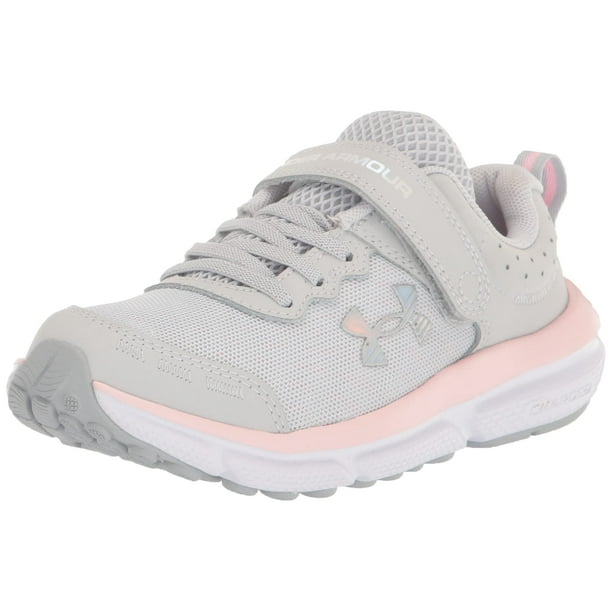 Zapatillas Under Armour Assert 10 para Niñas Halo Gris Rosa Talla 13.5K