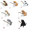 thumbnail image 1 of piezas de esculturas de gatos pescadores sentados, pequeños y lindos adornos de resina, muebles decorativos, 1 of 4