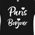thumbnail image 4 of Inktastic Paris Bonjour with Hearts in White Text Boys or Girls Toddler T-Shirt, 4 of 5