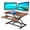 Brown, variant on Standing Desk Converter 37 Inch, Height Adjustable Stand Up Desk Riser, Manual Gas Spring Desktop for Home Office(Log Color)