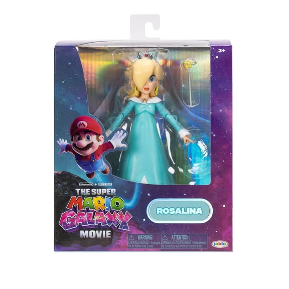 The Super Mario Galaxy Movie - 5 inch Action Figure Series – Rosalina Figure with Wand and Stand Accessories
