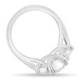 thumbnail image 4 of ESTE ORIGIN 3.2ct Oval Lab-Grown Diamond Three-Stone Engagement Ring in 18K White Gold Wedding Band for Her is US 6., 4 of 7