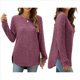 thumbnail image 3 of Suéteres de Moda para Mujer, Tops de Larga, Ropa de Otoño, Camisetas y Blusas de Moda. Rojo Púrpura L, 3 of 6