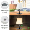 thumbnail image 2 of Postlucky 10" Solar Cordless Table Lamps Rechargeable, Portable Outdoor Battery Bedside Table Lamp for Bedroom Living Room, Gray Metal Bracket, 2 of 6