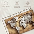 thumbnail image 6 of Elephant Stock Carved Wood World Map Wall Art - Horizontal Multi Panel Canvas - Living Room Wall Decor - Map Multi Panel - Brown And White Decor - 33" x 20", 6 of 8
