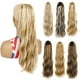 thumbnail image 2 of Xiao Hua Extensiones de cola de caballo largas de 23,6 pulgadas con cordón ajustable, extensiones de cabello sintético ondulado y rizado para mujer, rubio natural., 2 of 2
