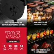 Char-Griller® Charcoal Grill, 785 Square Inch Barrel Pro™ Charcoal Barrel Grill, Black