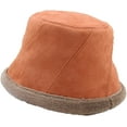 thumbnail image 5 of CoCopeaunts Reversible Bucket Hats Suede Fisherman Hat Double-Sided Wear Thickened Plush Brim Basin Hat Women Outdoor Keep Warm, 5 of 8