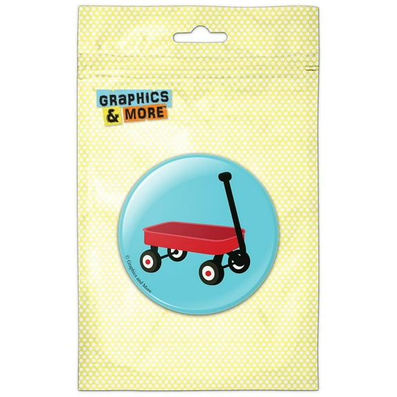Little Red Wagon Pinback Button Pin Badge