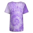 thumbnail image 6 of Babysbule Women's Tops Women's Vintage Drop Short Sleeves Printed Pattern Casual Short Sleeve Gradient Tie-dye Print Tops Blouse, 6 of 9