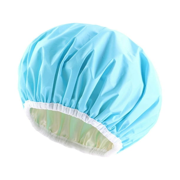 Xihbxyly Gorro de Ducha de Doble Capa, Diseño de Malla de Encaje con Lentejuelas de Estrella, Impermeable y Elástico, Reutilizable para Ducha, Maquillaje, Spa, Cocina, Limpieza Del Hogar, Tamaño Adul