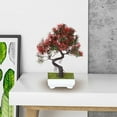 thumbnail image 6 of Desktop Decorations, Ongmies Artificial Bonsai Tree Plant in Pot Artificial Plants Faux Bonsai for Home Decor Indoor /Windowsill/Yard Desktop Display, Red, 6 of 7