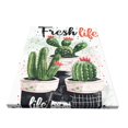 thumbnail image 2 of 12x16 inch Canvas Paintings For Bedroom 'Fresh Life' Slogan Cactus,Home Room Decor Bedroom Accessory,Enchanting Cactus Poster Prints,For Bedroom,Lounge,Studio,Cafes Wall Decor Painting Gifts, 2 of 6