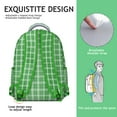 thumbnail image 4 of Abstract Plaid School Backpack Striped and Checkered Fusion, Moroccan Geometric Style Students Fashion Backpack, 4 of 6
