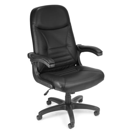 - OFM MobileArm Model 550-L Leather High-Back Executive Conference Room Chair with Flip-up Arms, Black