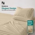 thumbnail image 4 of New Season - Bed Sheet Set Cotton - 100% Organic 500 Thread Count Cotton Sheets with Deep Pockets (up to 15") Soft Cotton Bed Sheets (Twin, Medium Taupe), 4 of 5