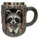 thumbnail image 1 of Taza de búho mapache hecha a mano | Taza de café de cerámica con diseño de animales salvajes | Regalo único para amantes de la naturaleza y coleccionistas, 1 of 5
