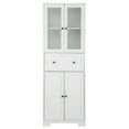 thumbnail image 3 of Ktaxon Bathroom Cabinet with 4 Doors 1 Drawer, Large Storage Organizer w/ 2 Adjustable Shelves for Office Living Room, White, 3 of 14