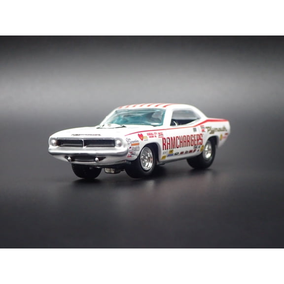 (Open Box) 1970 70 PLYMOUTH HEMI CUDA SUPER STOCK RAMCHARGERS NHRA 1:64 SCALE DIECAST CAR