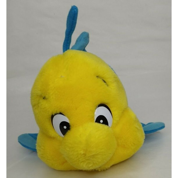 Vintage Little Mermaid Flounder Plush Yellow Fish Walt Disney World