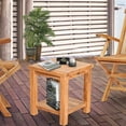 thumbnail image 5 of Teak Wood Tundra Square Outdoor Patio Side Table, A-Grade Teak Wood, 5 of 5