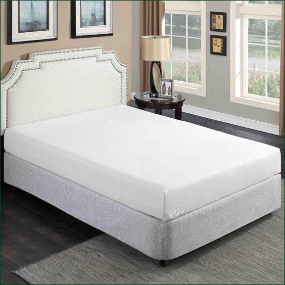 Mattresses 8 in. Plush Gel Memory Foam California King Mattress in a Box with Aloe Vera Cover | White | Polyester