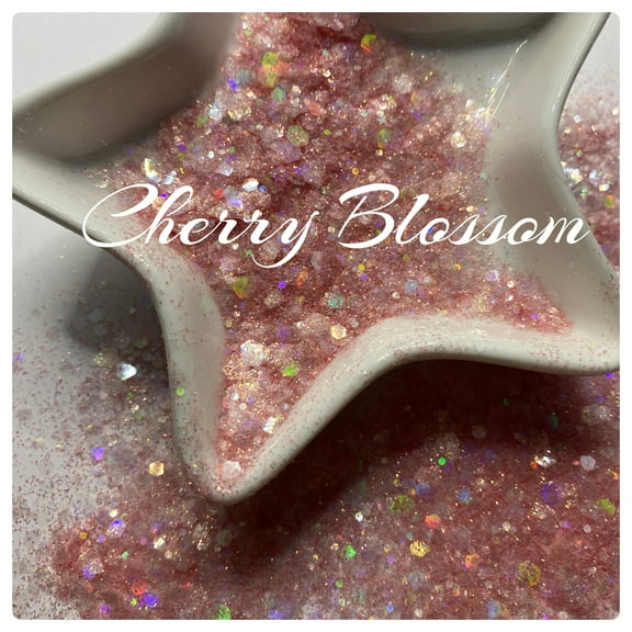 Cherry Blossom: Holographic iridescent chunky glitter mix - Sold By TwoFaced Glitters 1oz Wt.