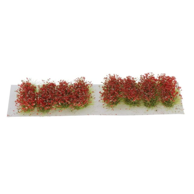 KLKCMS Miniature Flower Vegetation Groups Military Model Stage DIY Material Red