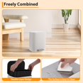 thumbnail image 6 of Kojooin 3.2 Gallon (12l) Stainless Steel Trash Can, Compact Foot Pedal Bin, Soft-Close Lid & Removable Bucket, for Bathroom, Bedroom, Office, Kitchen, 6 of 7
