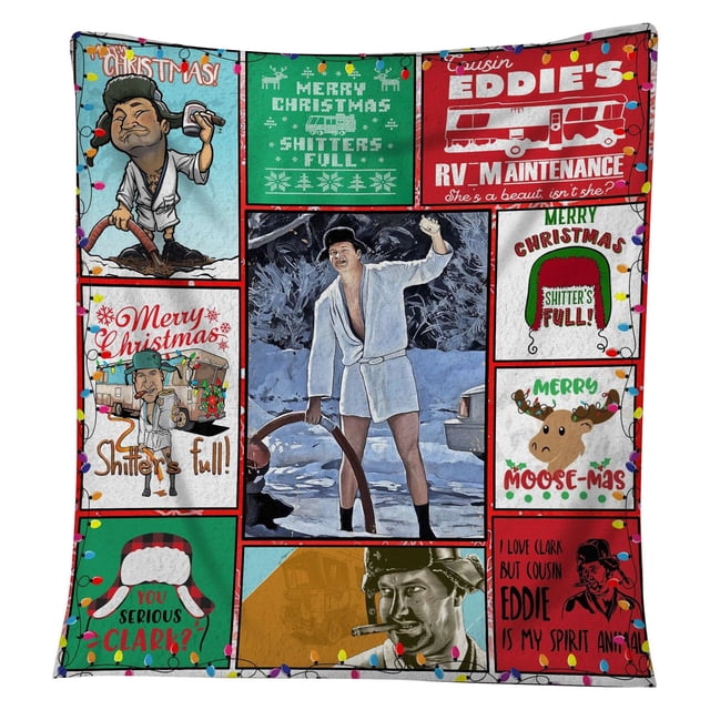 Liquidation! Literie de Noël de Collection Nationale Lampson Super Douce Micro Raschel Jeté