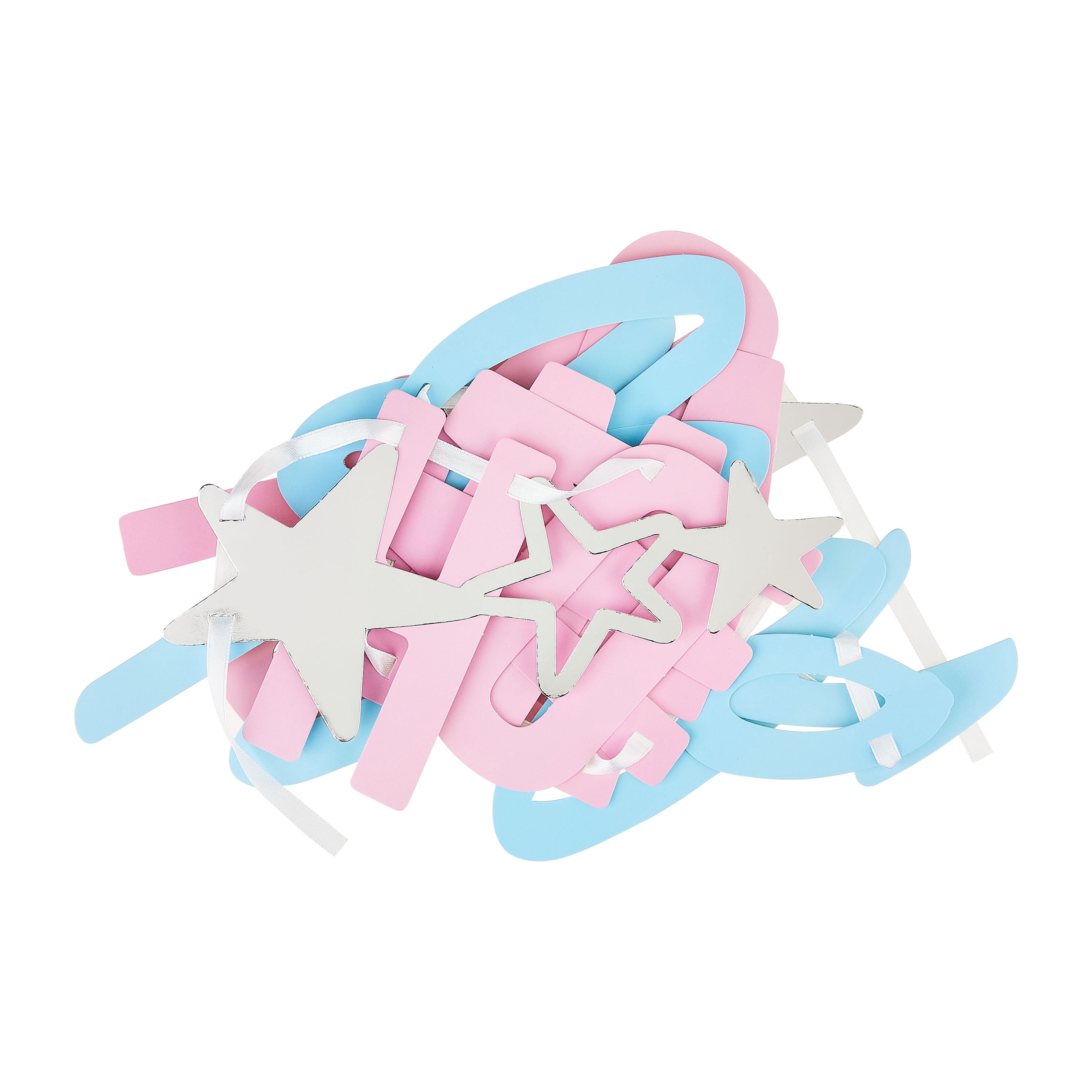 Pink/Blue Gender Reveal How We Wonder What You Are Banner, 76", by Way To Celebrate