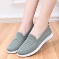 thumbnail image 4 of longantii Women's Orthopedic Knit Flat Loafers Breathable Mesh Round Toe Comfortable Slip On Walking Shoes Casual Lightweight Daily Footwear for Ladies Green, 4 of 4