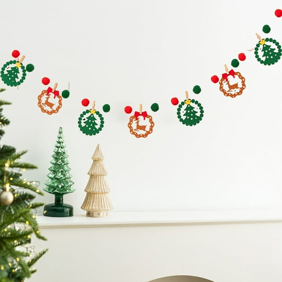 CSEONEZLF Christmas Home Decor，Christmas Decorations Luminous Flags Hanging Flags Decoration Scene Layout Lights Window Ambience Hanging Flags Christmas Tree Small Pendants Deer Tree Snowma Gifts