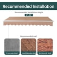 thumbnail image 3 of FDW 6.5’x8.2’ Beige Modern Manually Retractable Patio Awning, UV Resistant, 3 of 7